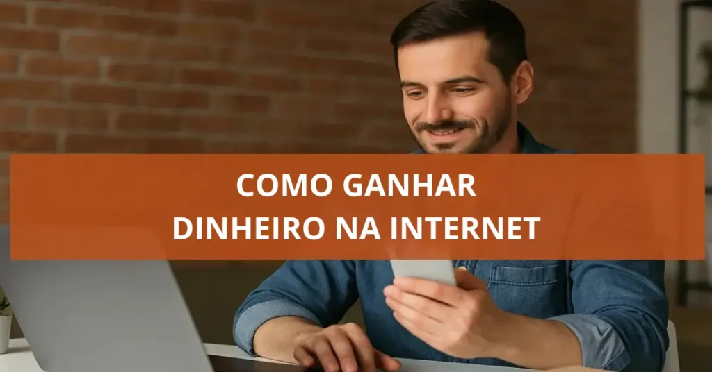 homem que sabe como ganhar dinheiro na internet com expressão de conquista